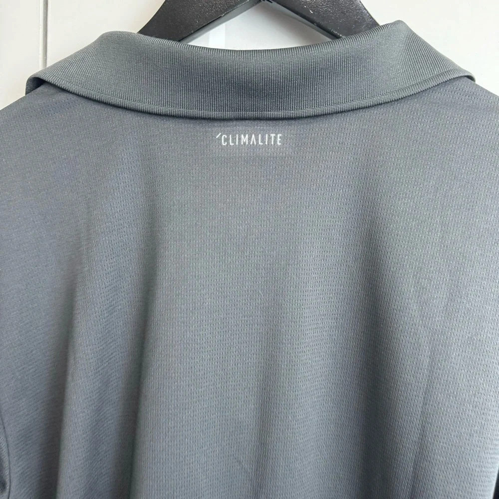 Adidas Club Rib Polo EC3025 CLIMALITE Dark Gray Size Medium